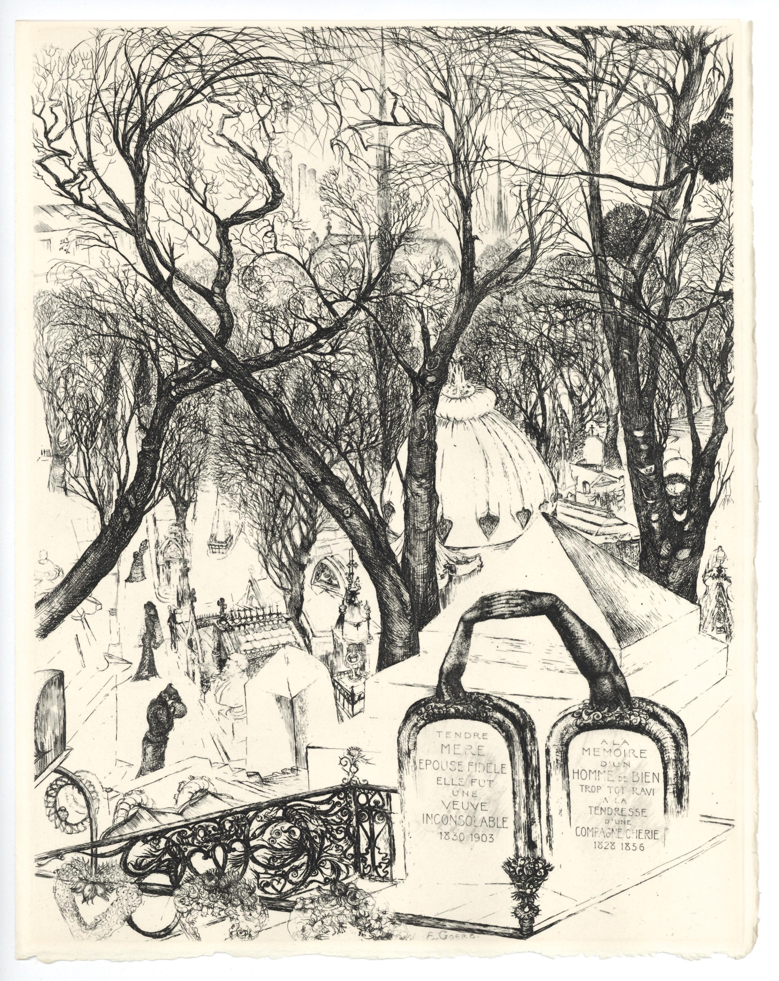 Le Cimetière du Père, A La gloire à Paris, Edouard Goerg in vendita 8