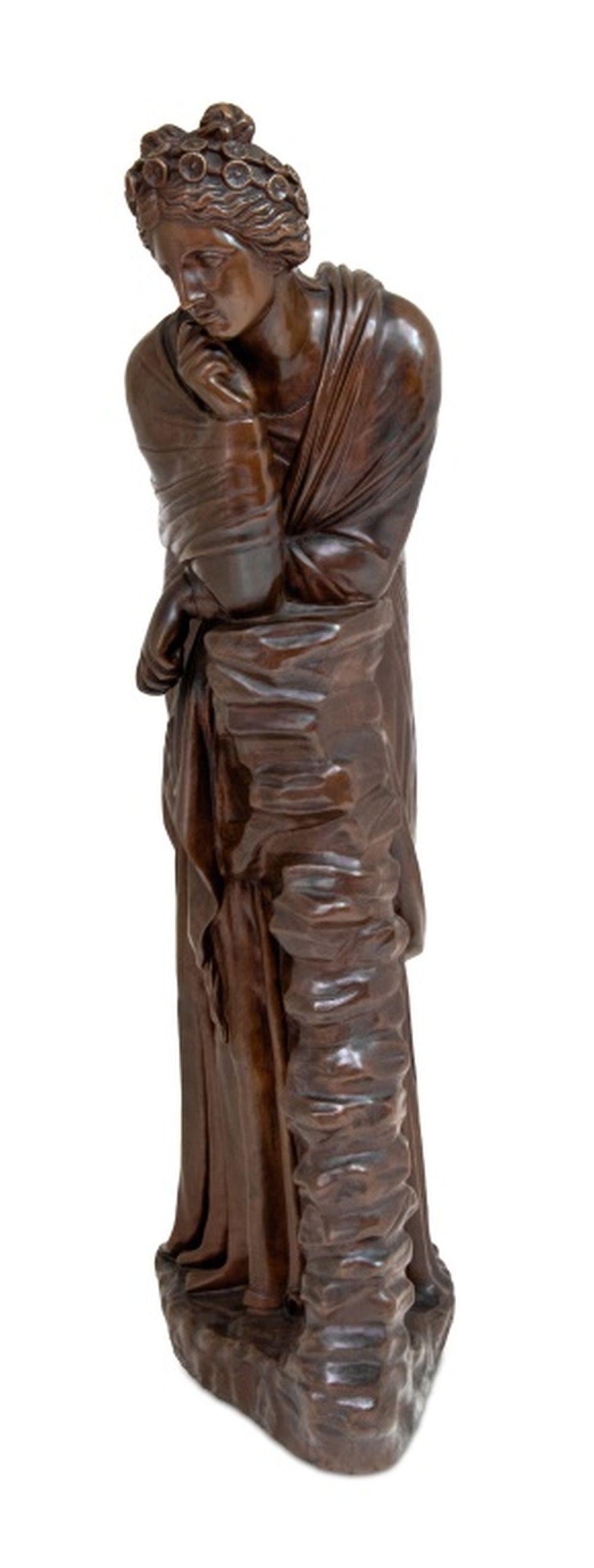 Según Edouard Henri Delesalle (francés, 1823-1851) Escultura de bronce patinado 