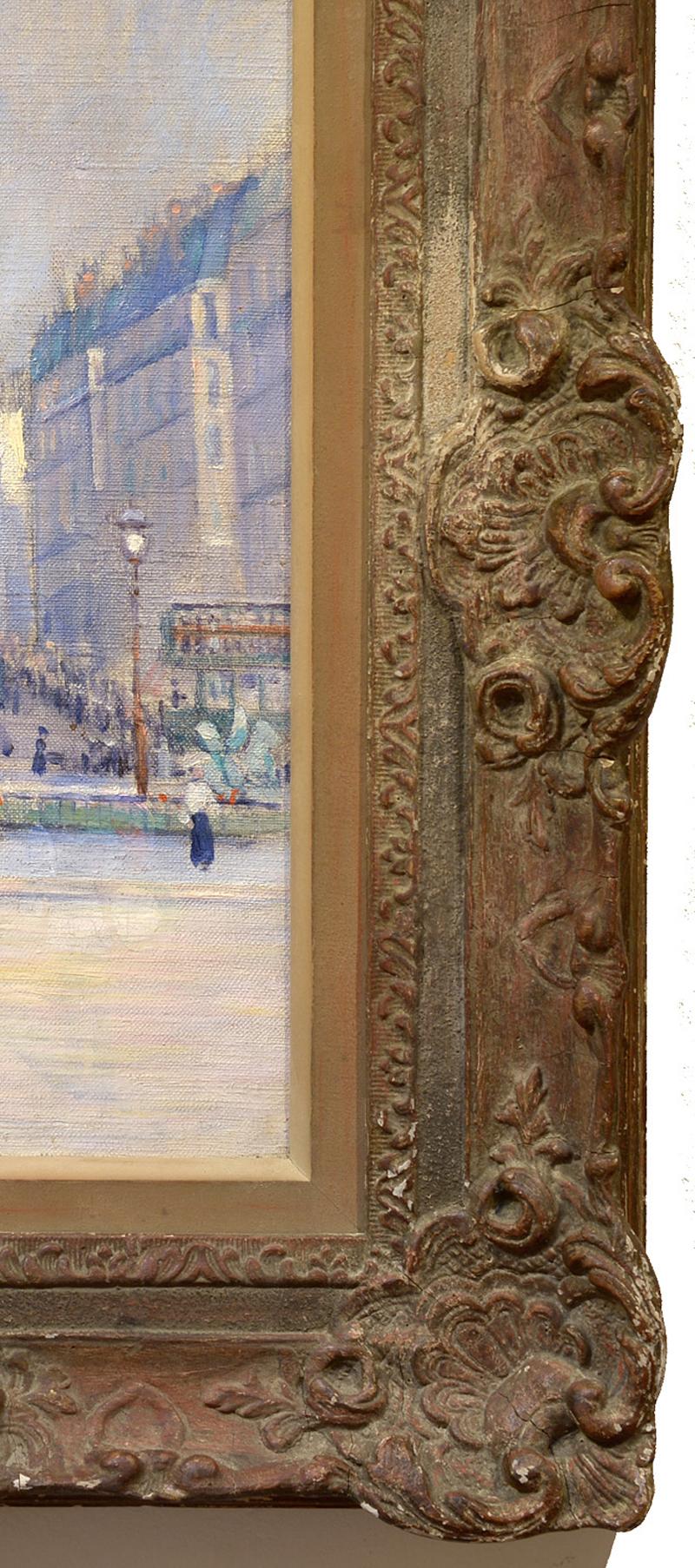 Paseo de Verano, El Panteón, París, Francia, Óleo Impresionista, Damas, Sombrilla en venta 1