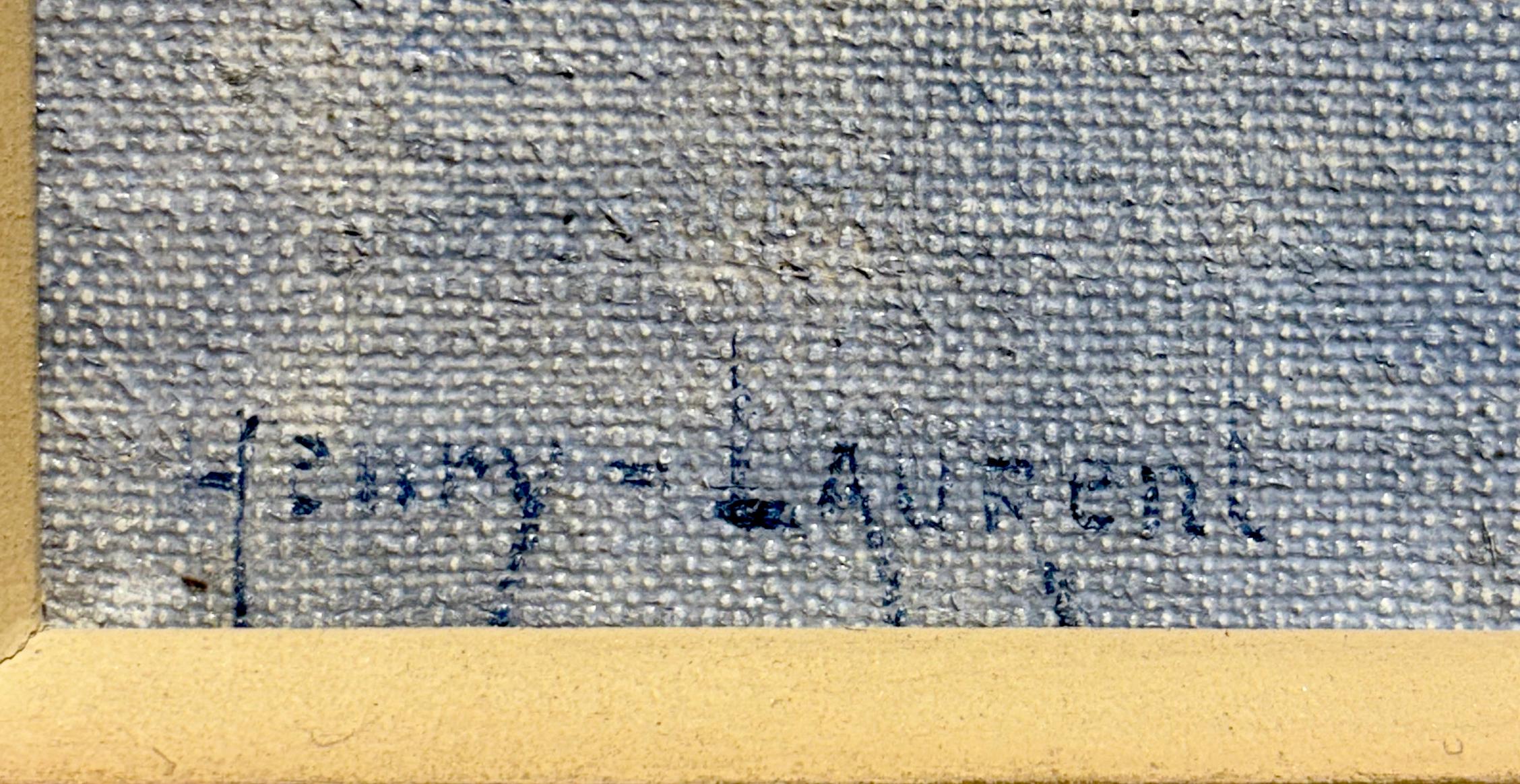 Stroll d'été, Le Panthéon, Paris, France, huile impressionniste, femmes, parasol en vente 2