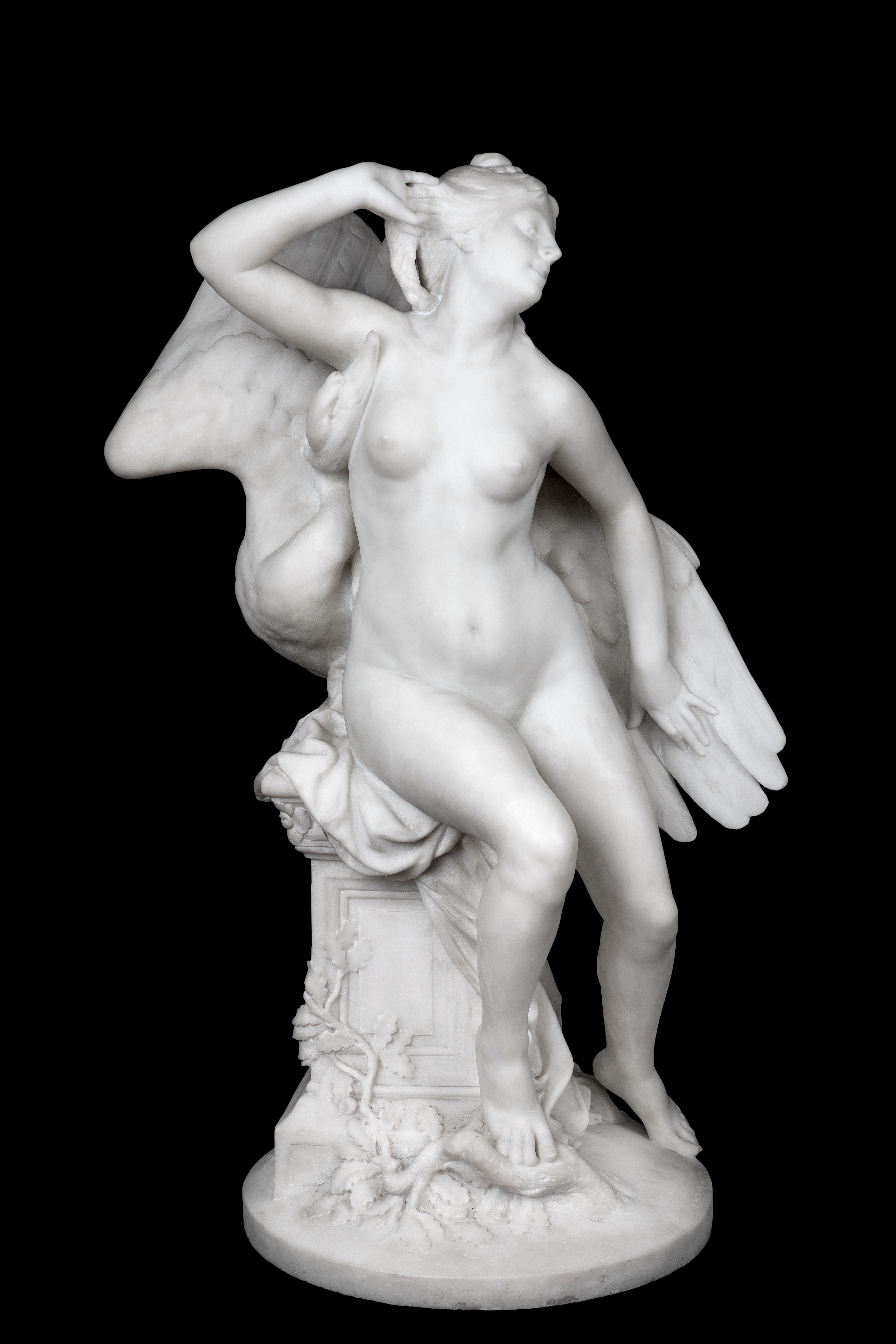 Edouard Houssin - Leda and the Swan For Sale at 1stDibs