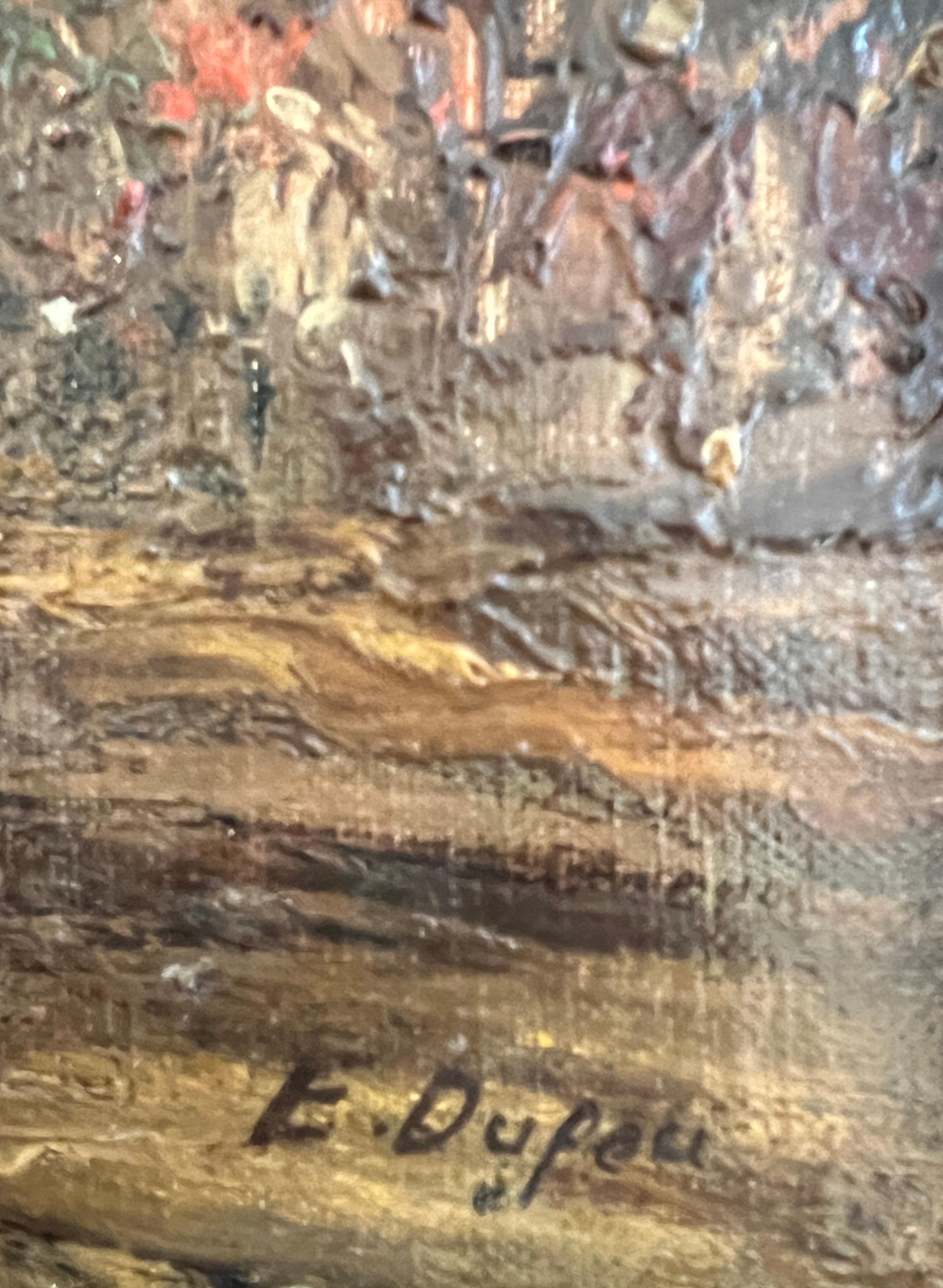 Vista di una città del Medio Oriente - Painting Impressionismo di Edouard Jacques Dufeu