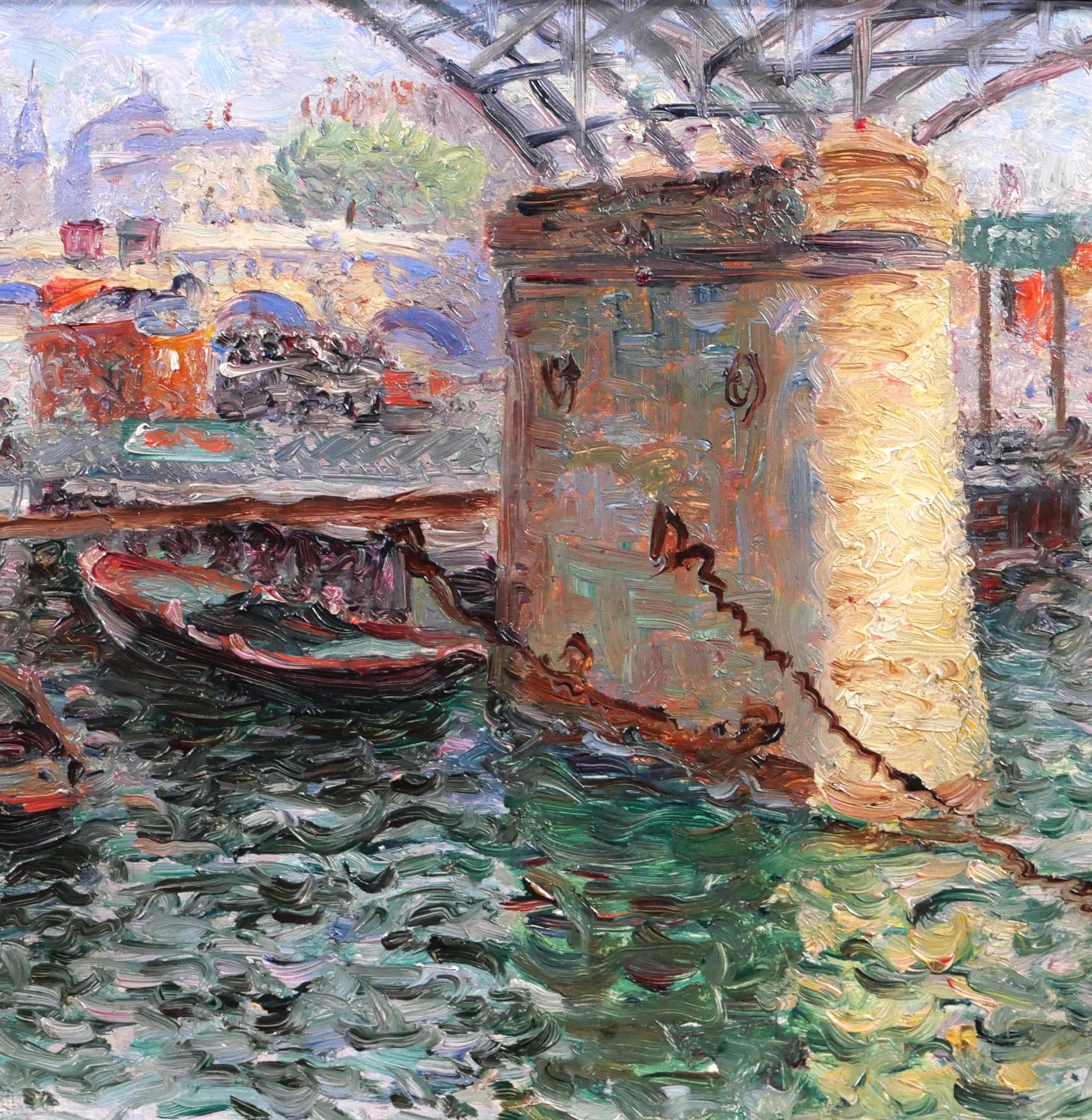 Edouard Jean DAMBOURGEZ
1844-1931
Paris, the Seine under the arts bridge
Painting, oil on cardboard
Signed
Painting: 19 x 24 cm (7.5 x 9.4 inches)
Frame: 28 x 33 cm (11 x 13 inches)
Very good condition
Circa 1900