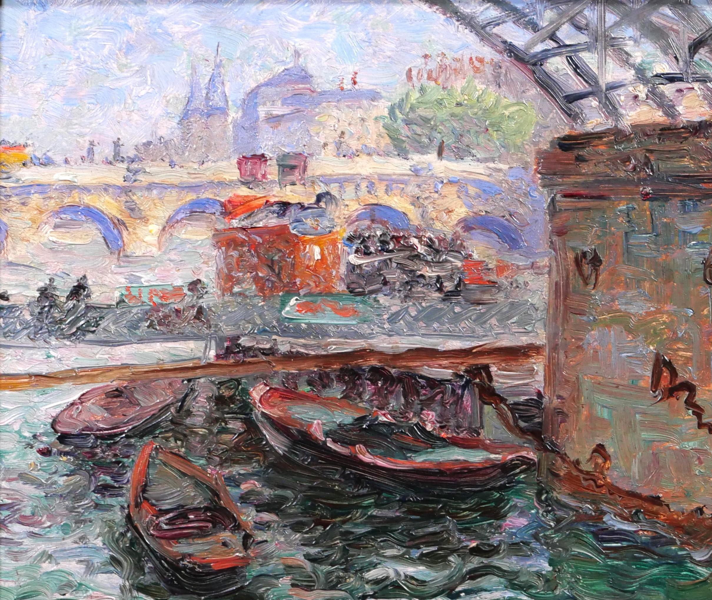 Paris, the Seine under the arts bridge For Sale 1