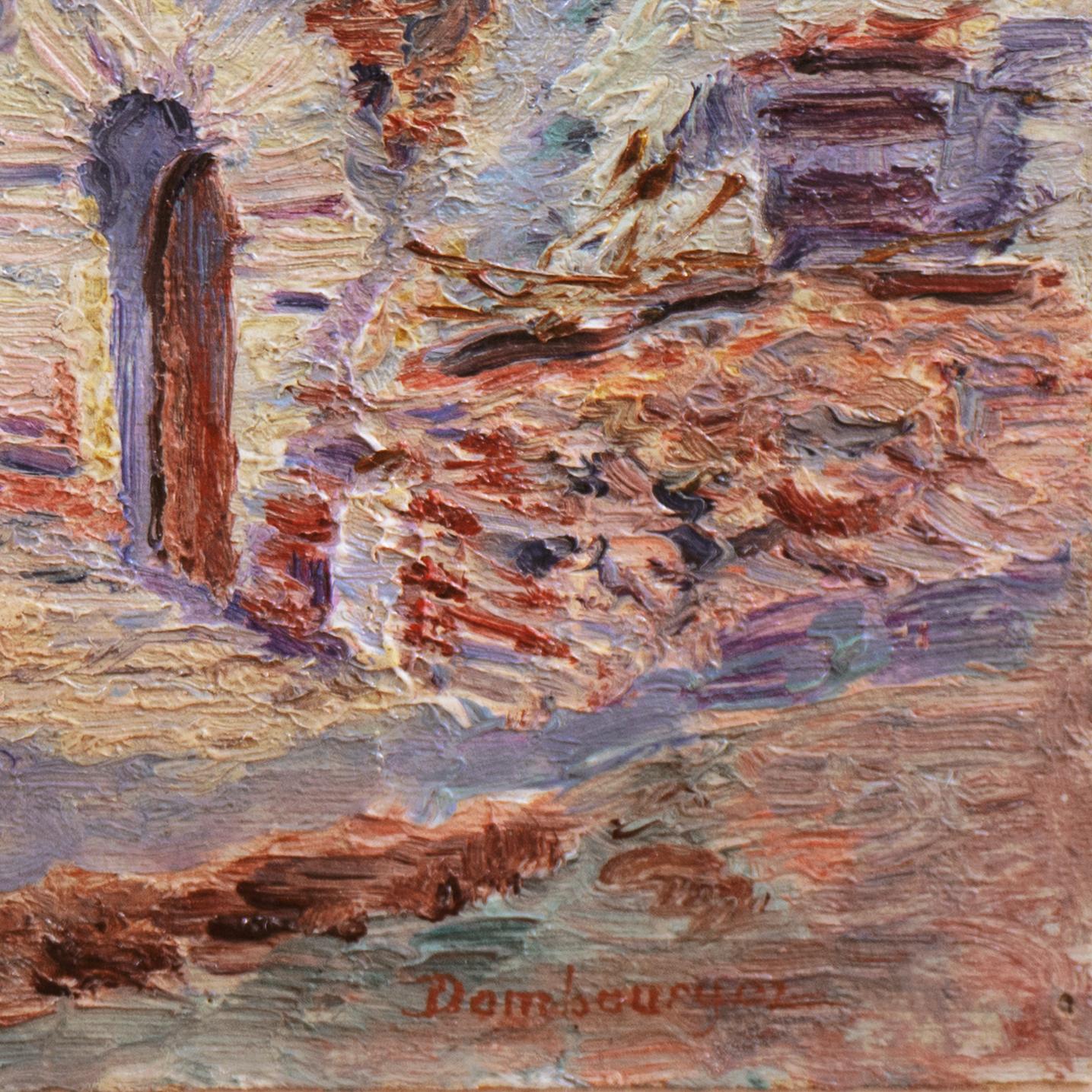 'Gypsy Caves, Grenada', Paris, Salon d'Automne, Salon des Independants, Benezit - Painting by Edouard-Jean Dambourgez