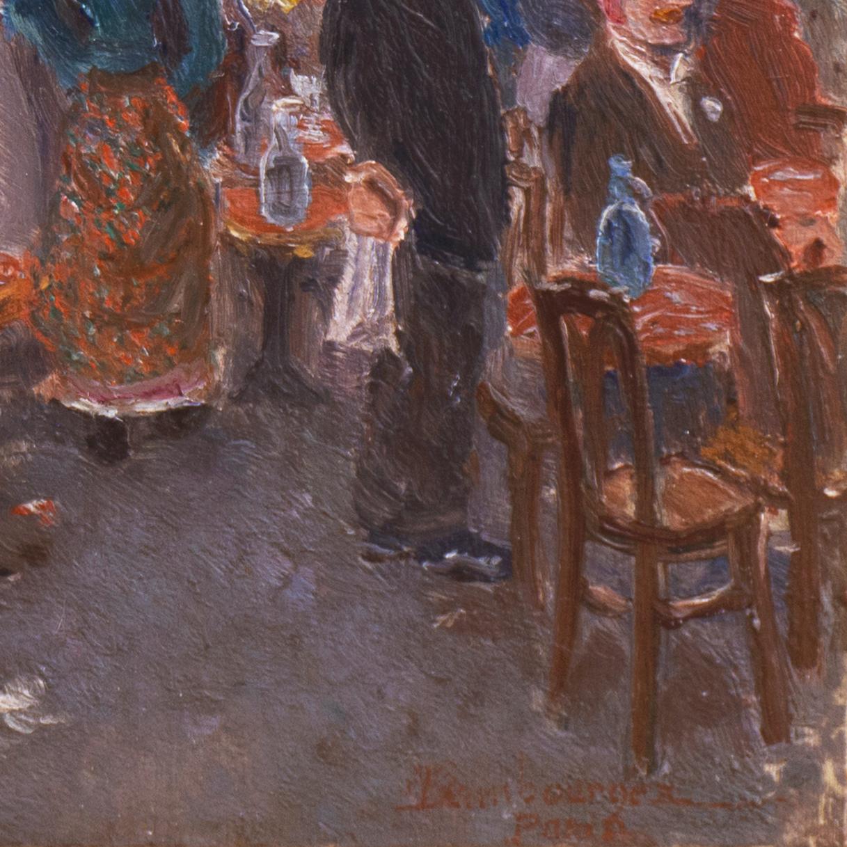 'La Taverne Pausset, Paris', Salon d'Automne, Salon des Independants, Benezit - Painting by Edouard-Jean Dambourgez