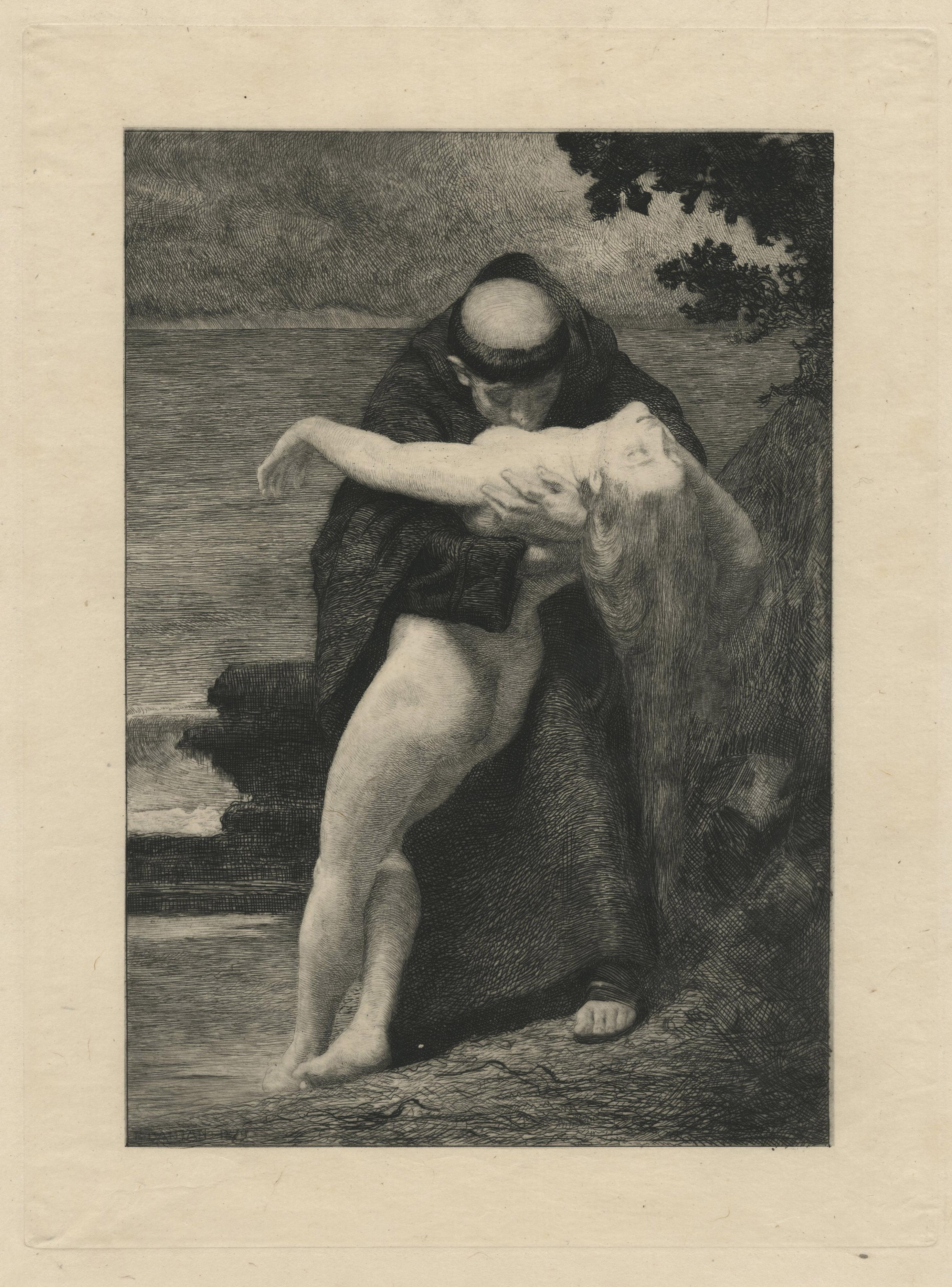 Phrosine et Mélidore - Romantique Print par Edouard Joseph Dantan