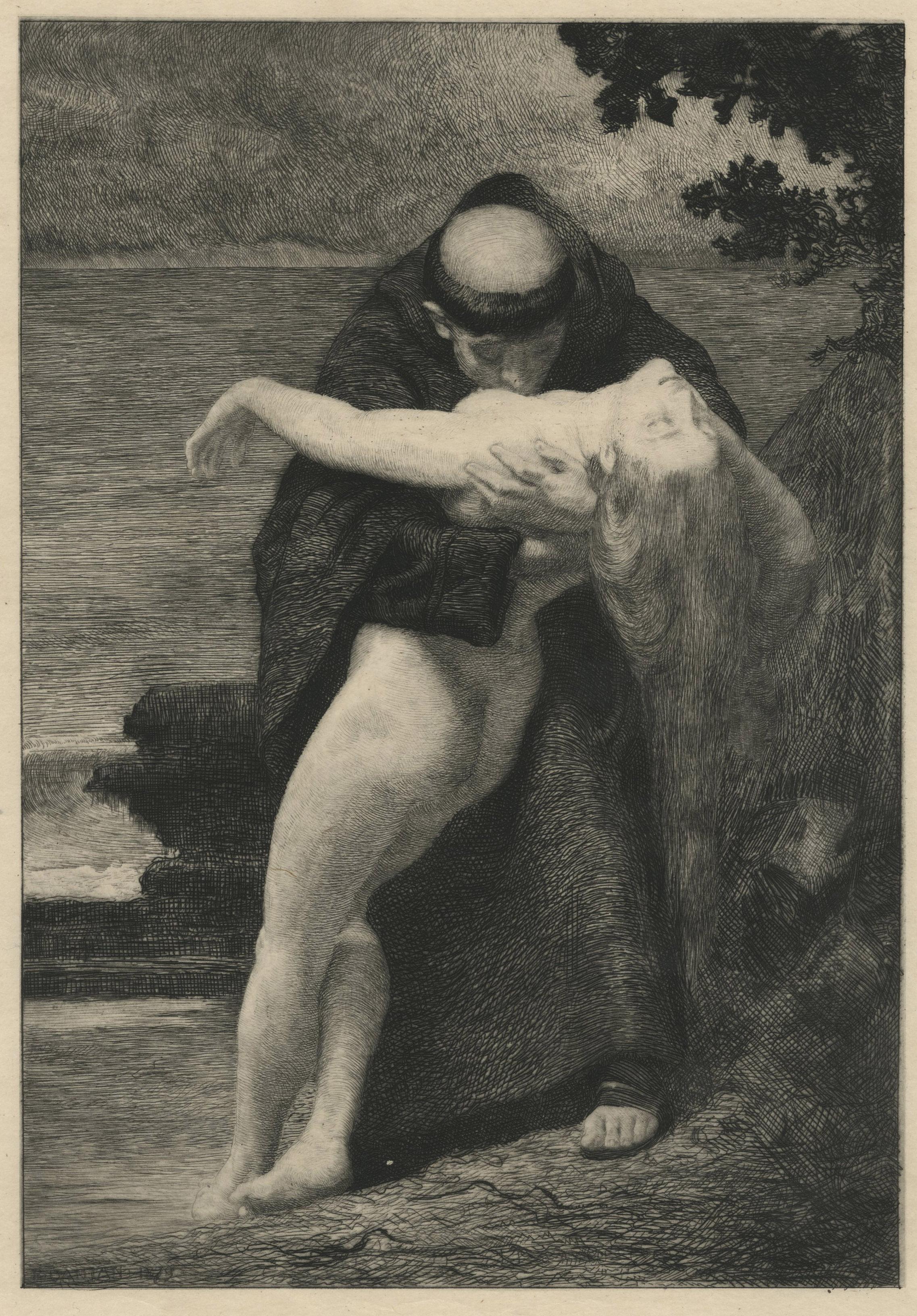 Edouard Joseph Dantan Figurative Print - Phrosine and Mélidore