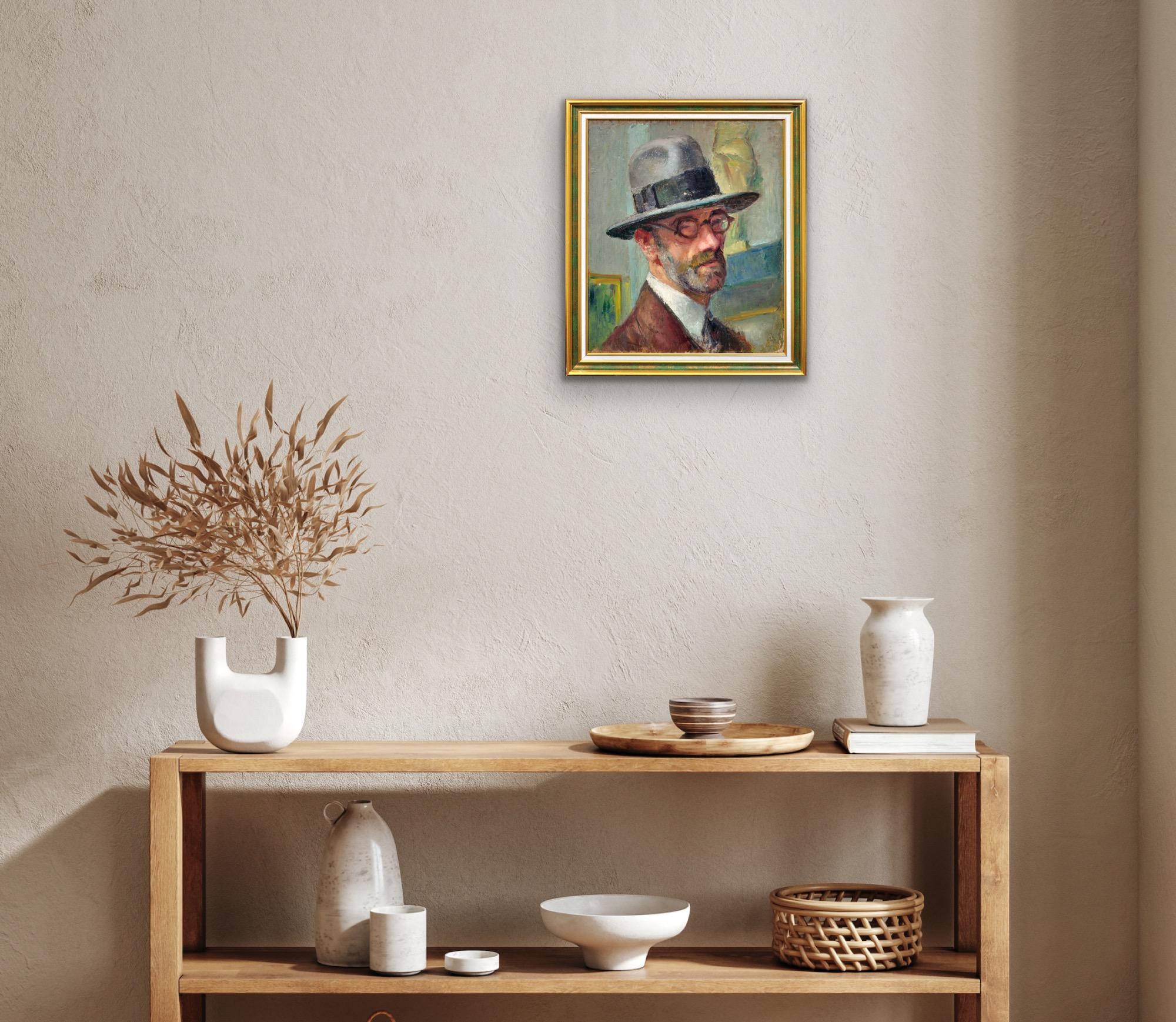 Autoritratto incorniciato del curatore del Museo Toulouse-Lautrec di Albi, Francia in vendita 5