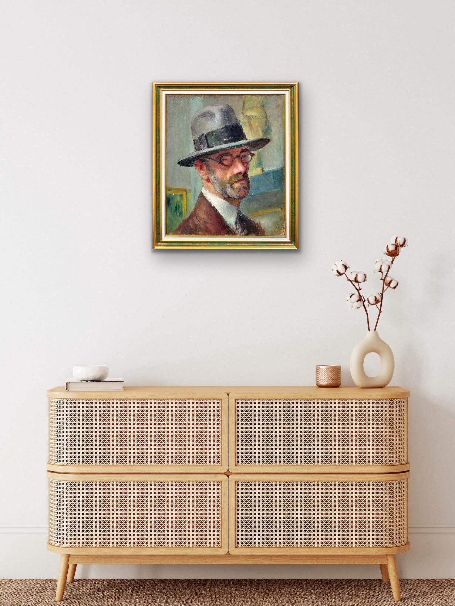 Autoritratto incorniciato del curatore del Museo Toulouse-Lautrec di Albi, Francia in vendita 1
