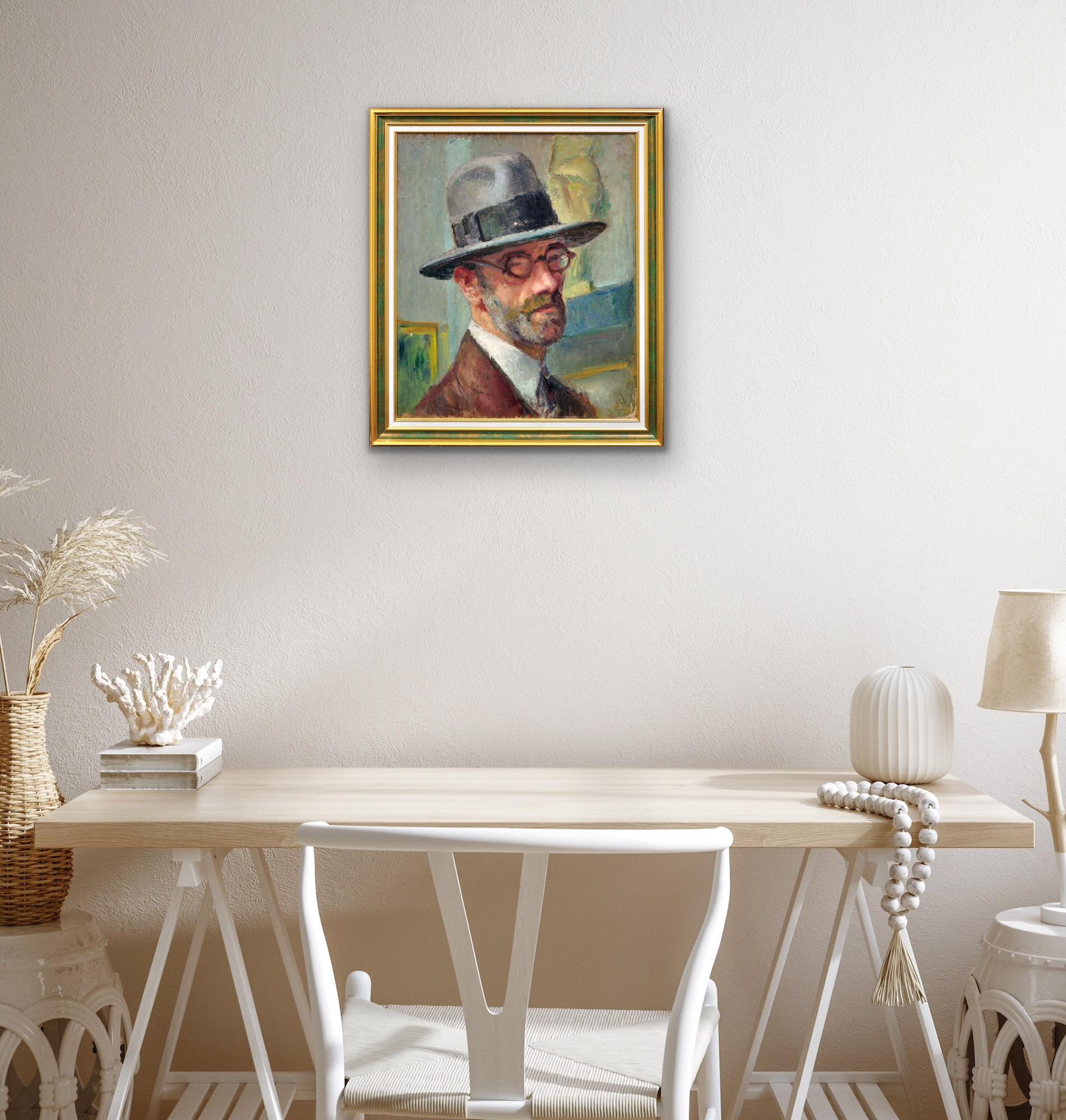 Autoritratto incorniciato del curatore del Museo Toulouse-Lautrec di Albi, Francia in vendita 2