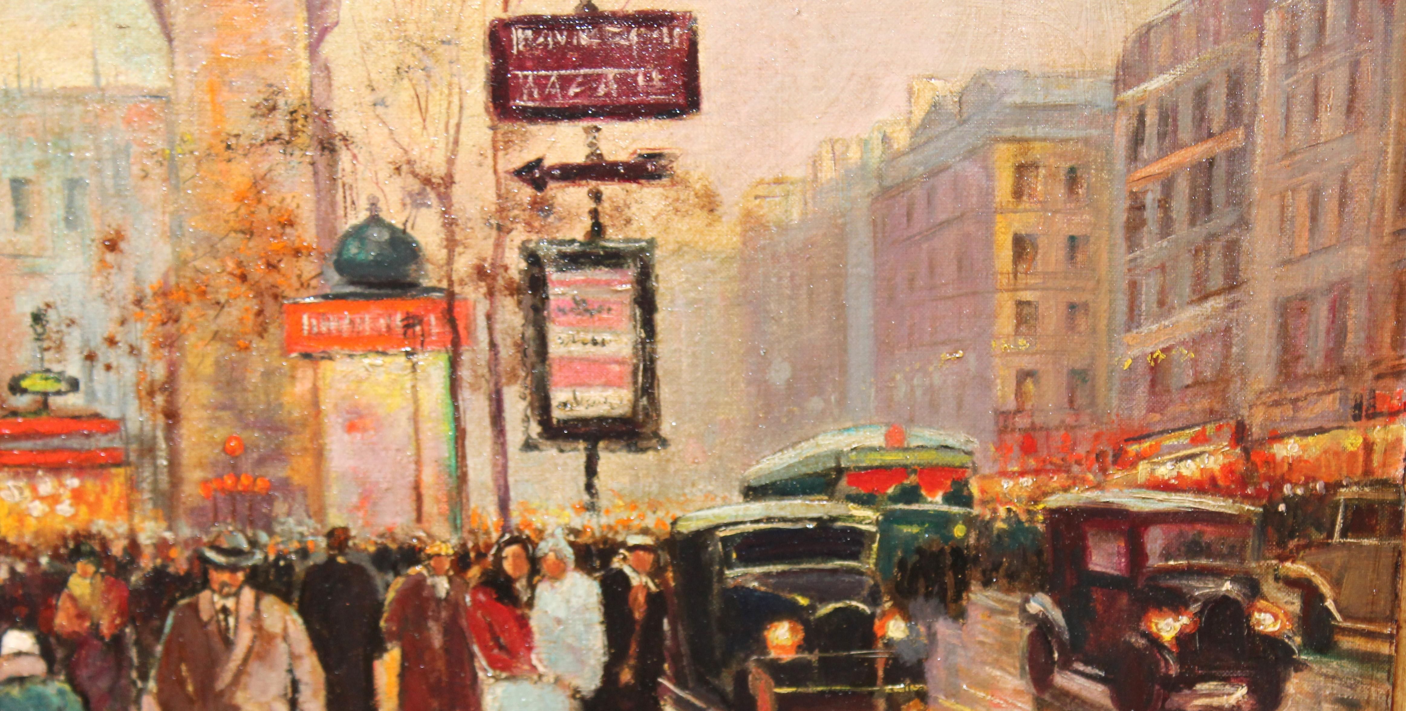 Edouard León Cortés (Dopo) - Boulevard Bonne Nouvelle (Porte St. Denis) in vendita 2