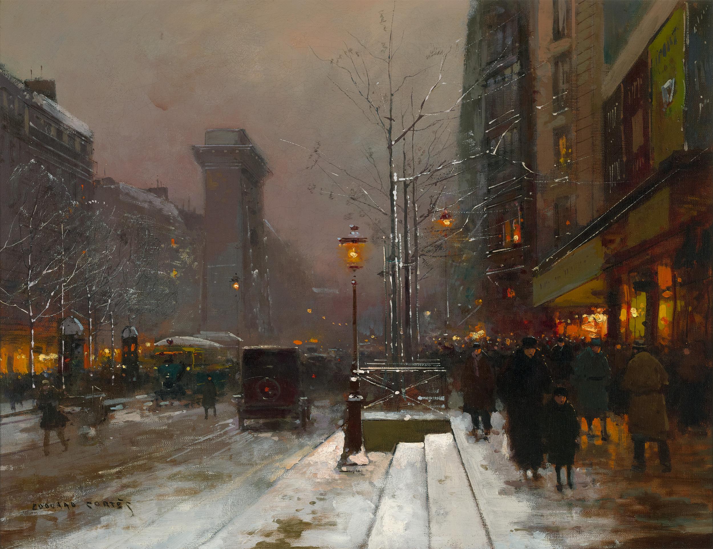 París la nuit, Porte Saint Denis de Edouard Léon Cortès