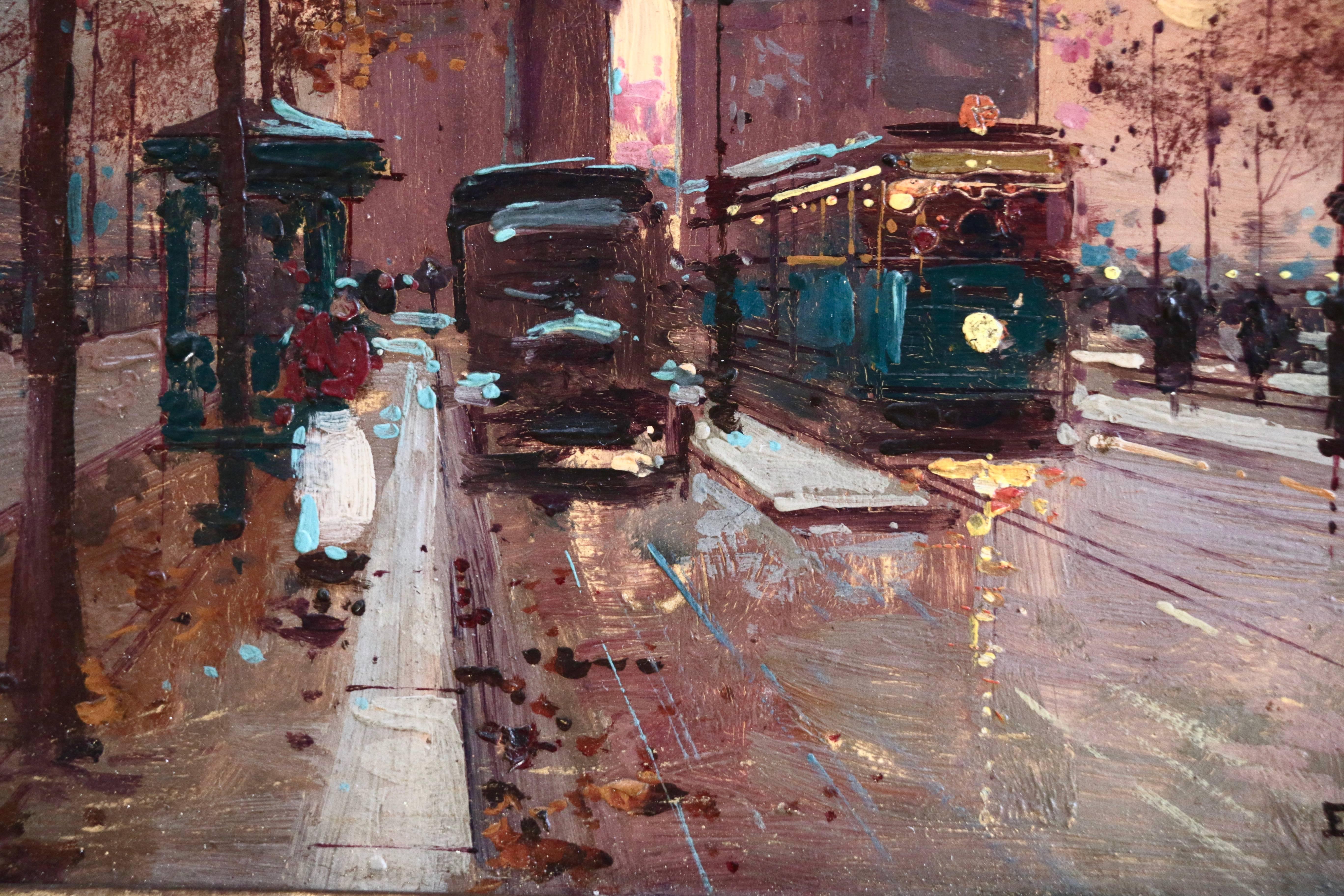 Arc de triomphe - Impressionnisme Painting par Édouard Leon Cortès