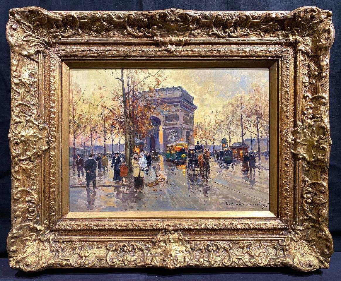 Avenue de Friedland, L’Arc de Triomphe - Painting by Édouard Leon Cortès