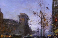 Boulevard de Bonne Nouvelle - Impressionist Cityscape Oil by Edouard Cortes