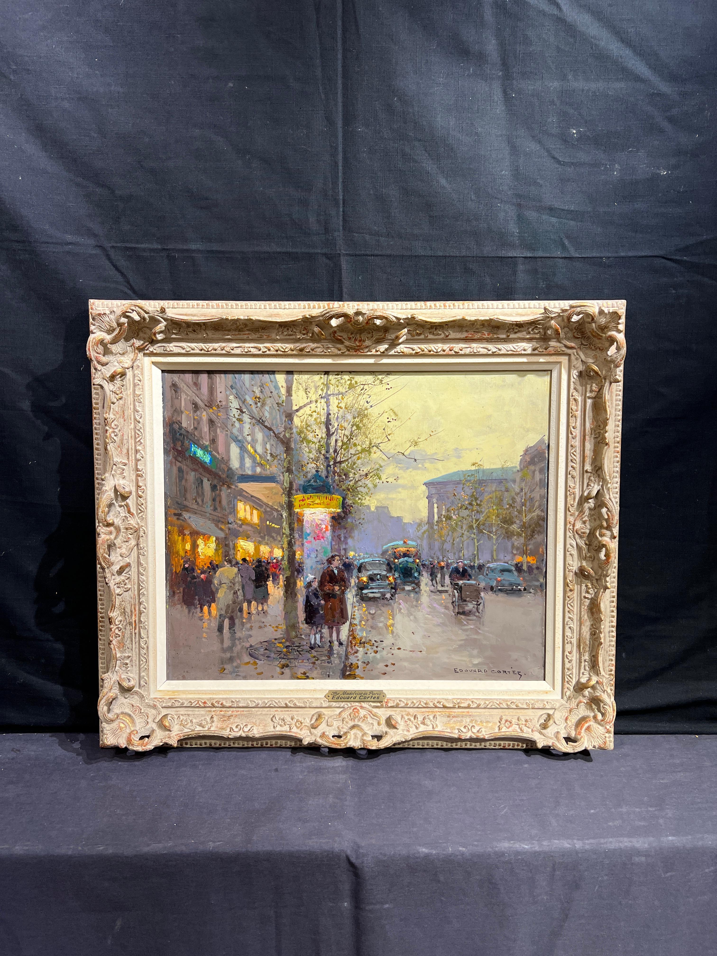 Boulevard des Capucines und Rue de Madelaine (Impressionismus), Painting, von Édouard Leon Cortès