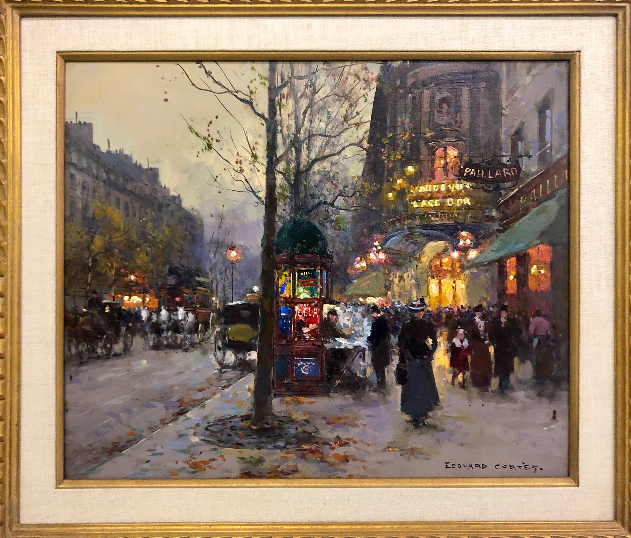 Grand Boulevard - Painting di Édouard Leon Cortès