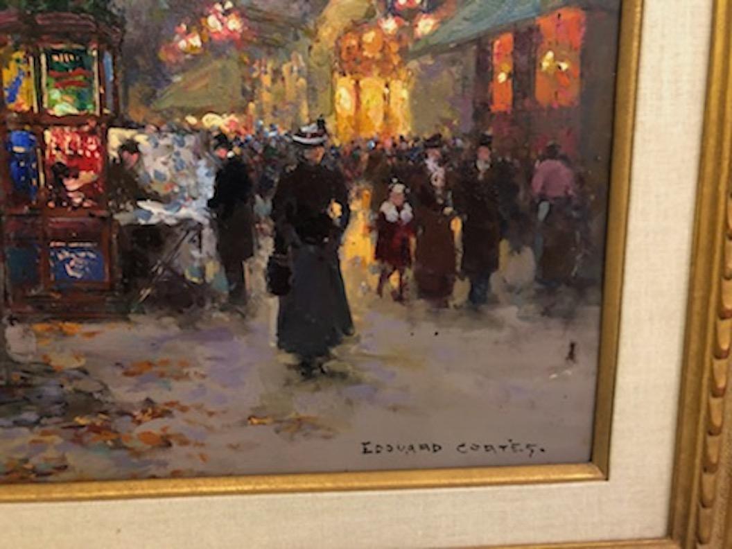 Grand Boulevard - Painting Impressionismo di Édouard Leon Cortès