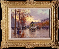 Vintage L'avenue Des Champs-élysees au Crepuscule