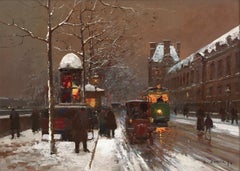 Vintage Paris sous la neige by Edouard Léon Cortes