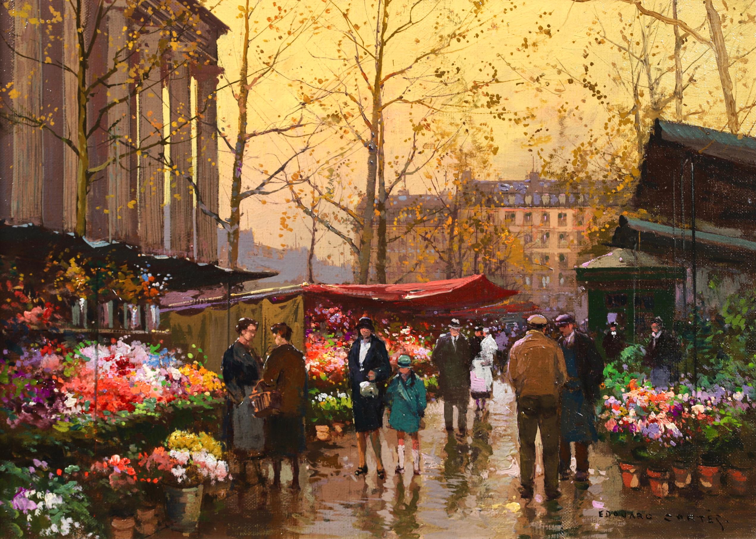 Place de la Madeleine - Painting by Édouard Leon Cortès