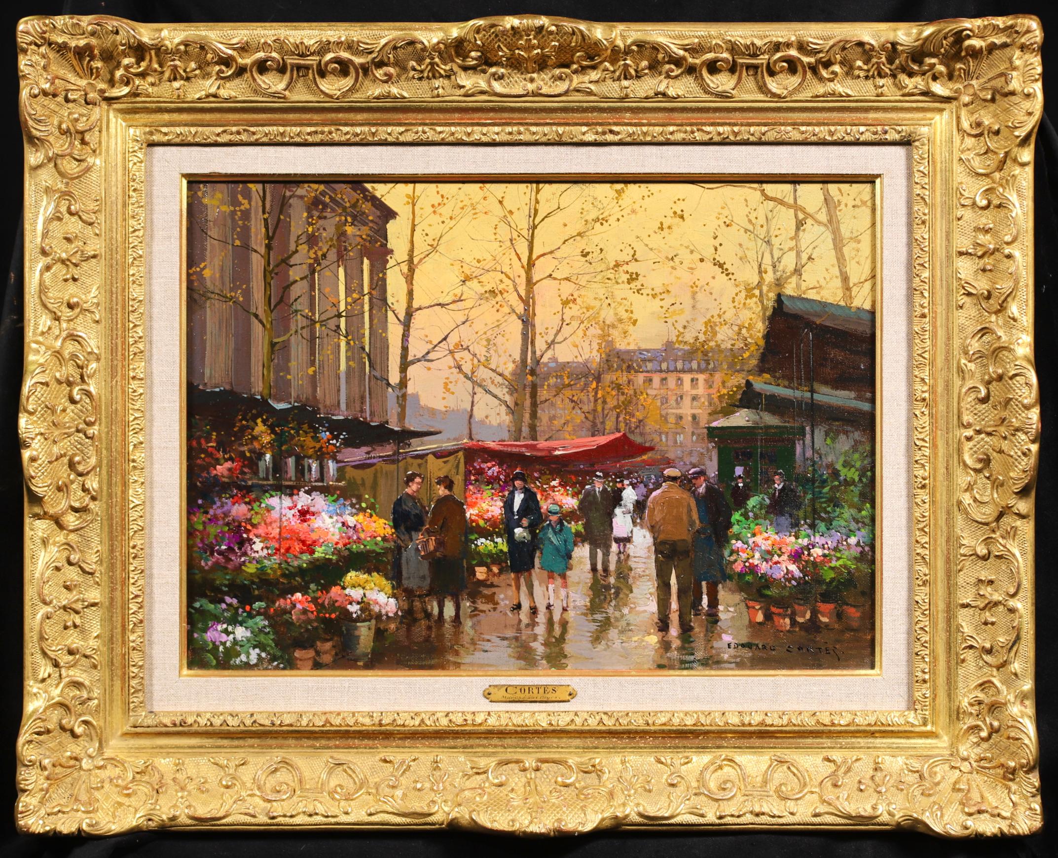 Édouard Leon Cortès Figurative Painting - Place de la Madeleine