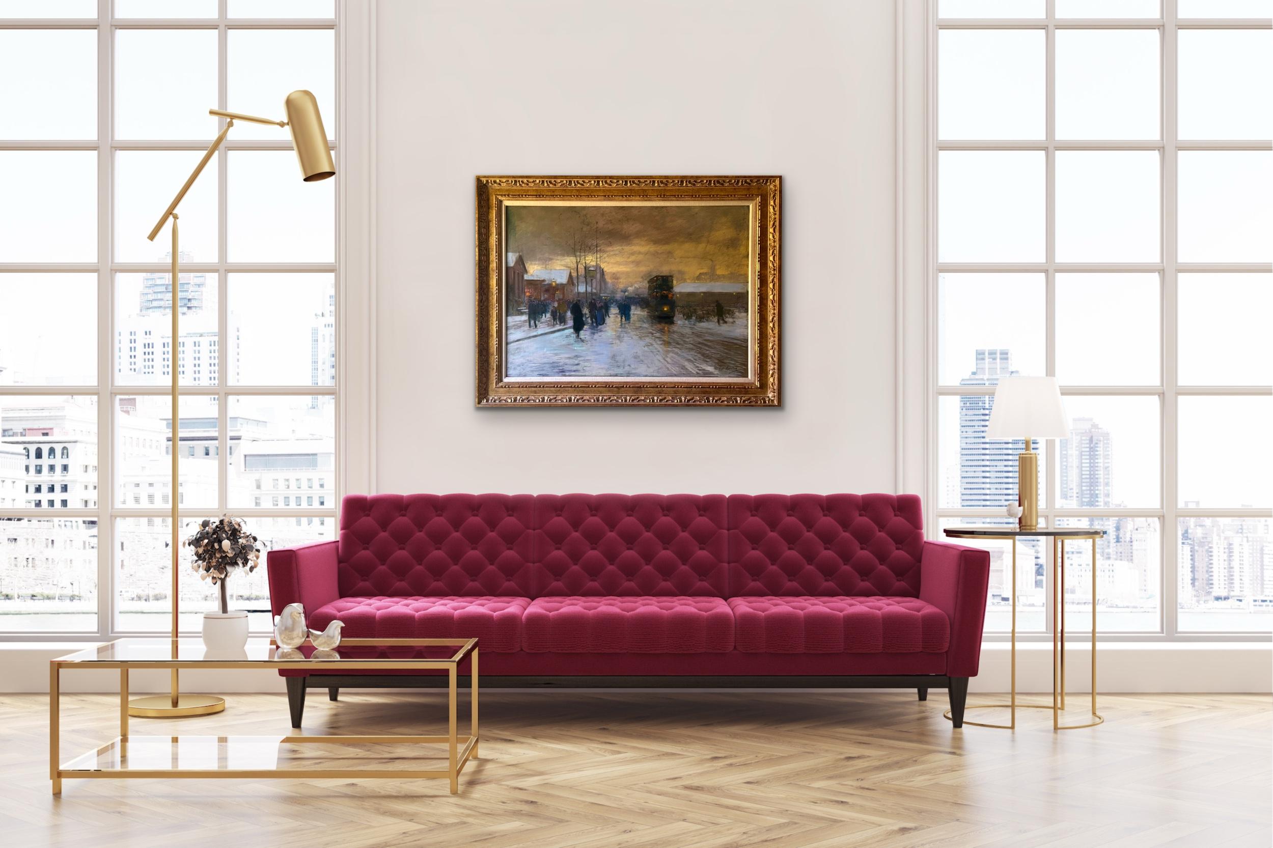 Porte d'Allemagne en la neige, a la Nuit, 1908-09 EDOUARD CORTES Metz, France For Sale 5