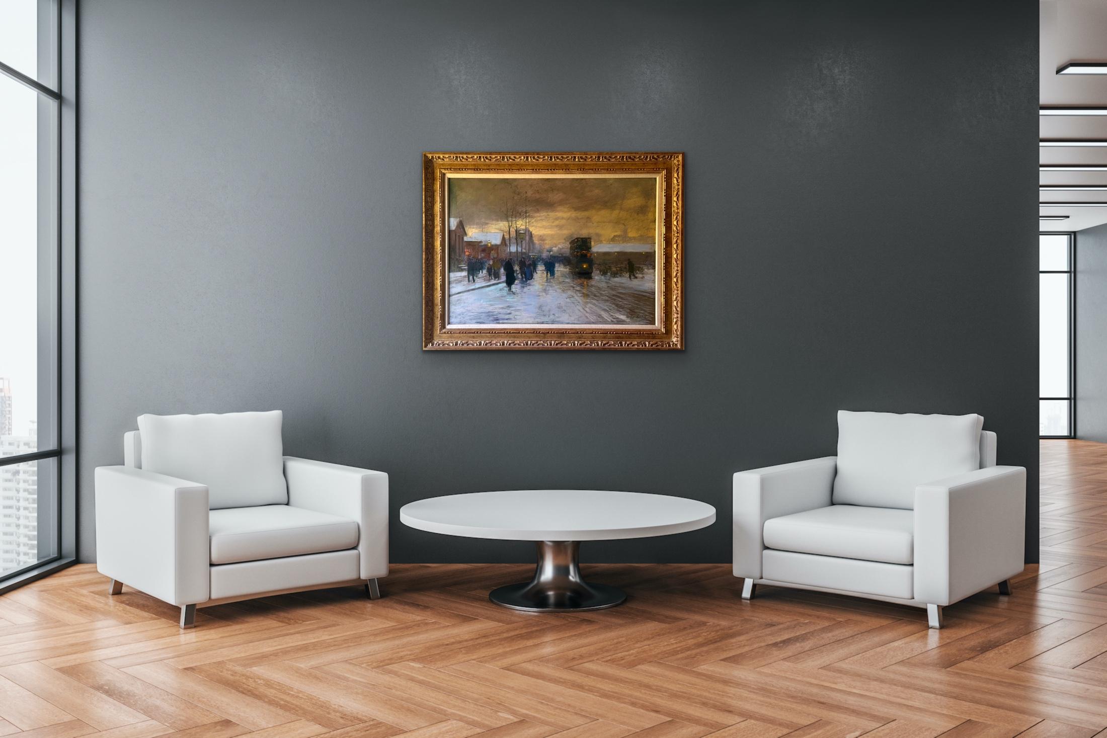 Porte d'Allemagne en la neige, a la Nuit, 1908-09 EDOUARD CORTES Metz, France For Sale 7