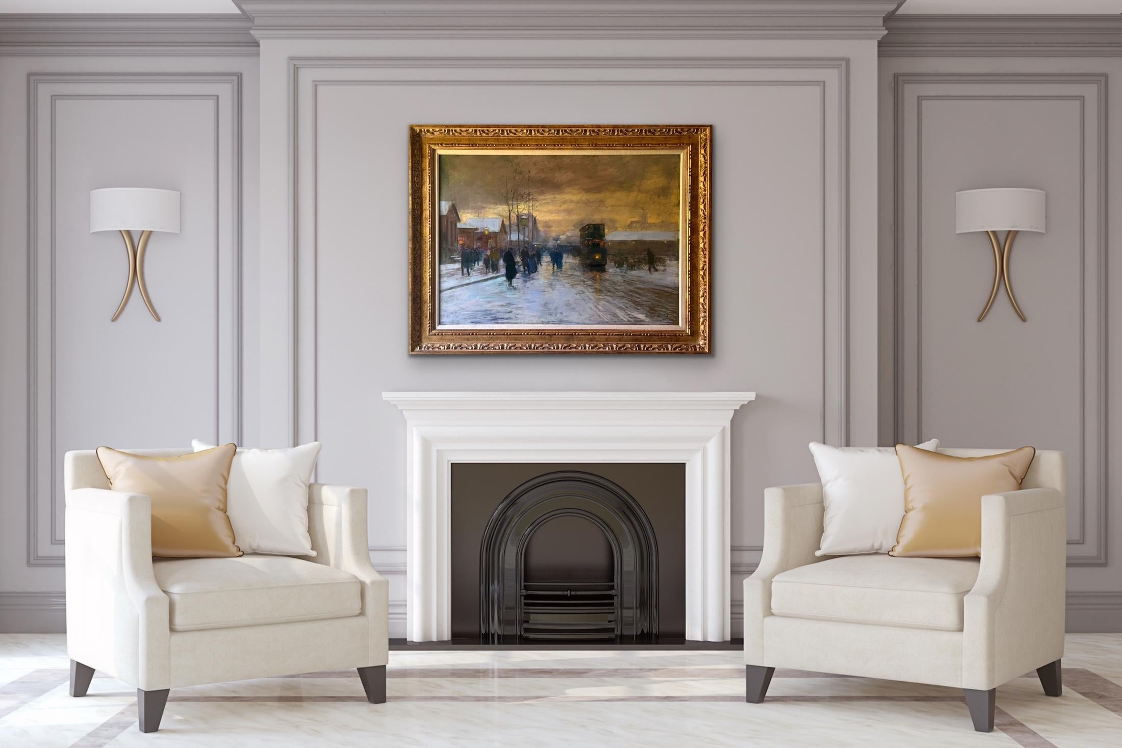 Porte d'Allemagne en la neige, a la Nuit, 1908-09 EDOUARD CORTES Metz, France For Sale 1