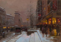 Porte Saint-Denis, Winter par Édouard Leon Cortès