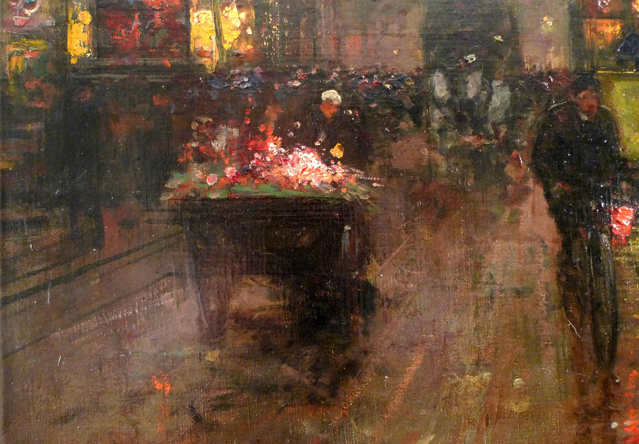 Place de la République, Huile sur toile du 20e siècle par Edouard Léon Cortès - Post-impressionnisme Painting par Édouard Leon Cortès