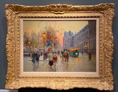 Rue de Rivoli - Oil Painting by Edouard Leon Cortes