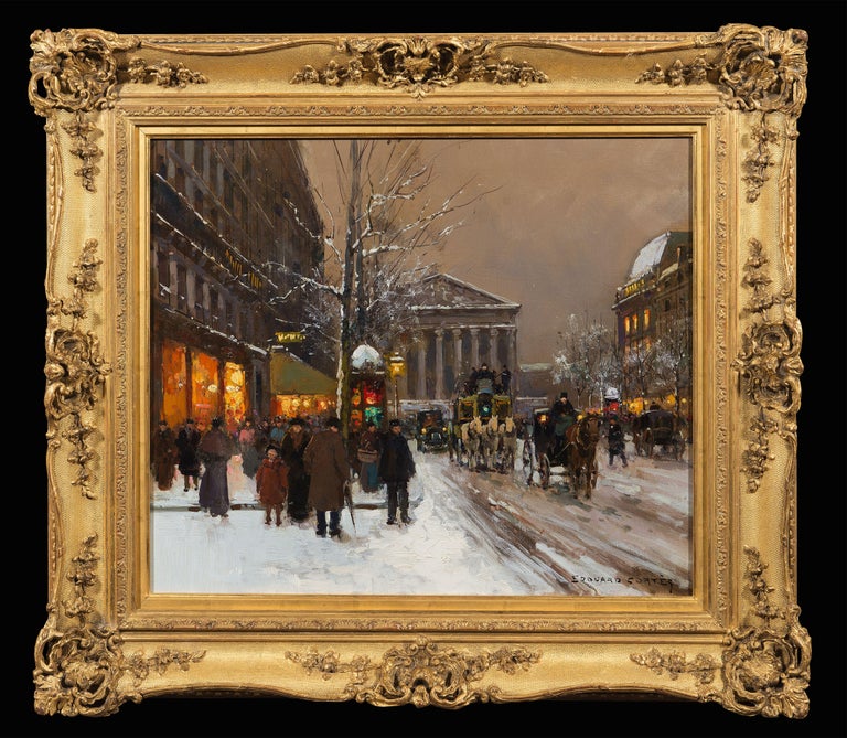 Édouard Leon Cortès Rue Royal, Madeleine, Painting For Sale at 1stdibs