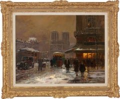 View of Notre Dame, Winter by Edouard Léon Cortès