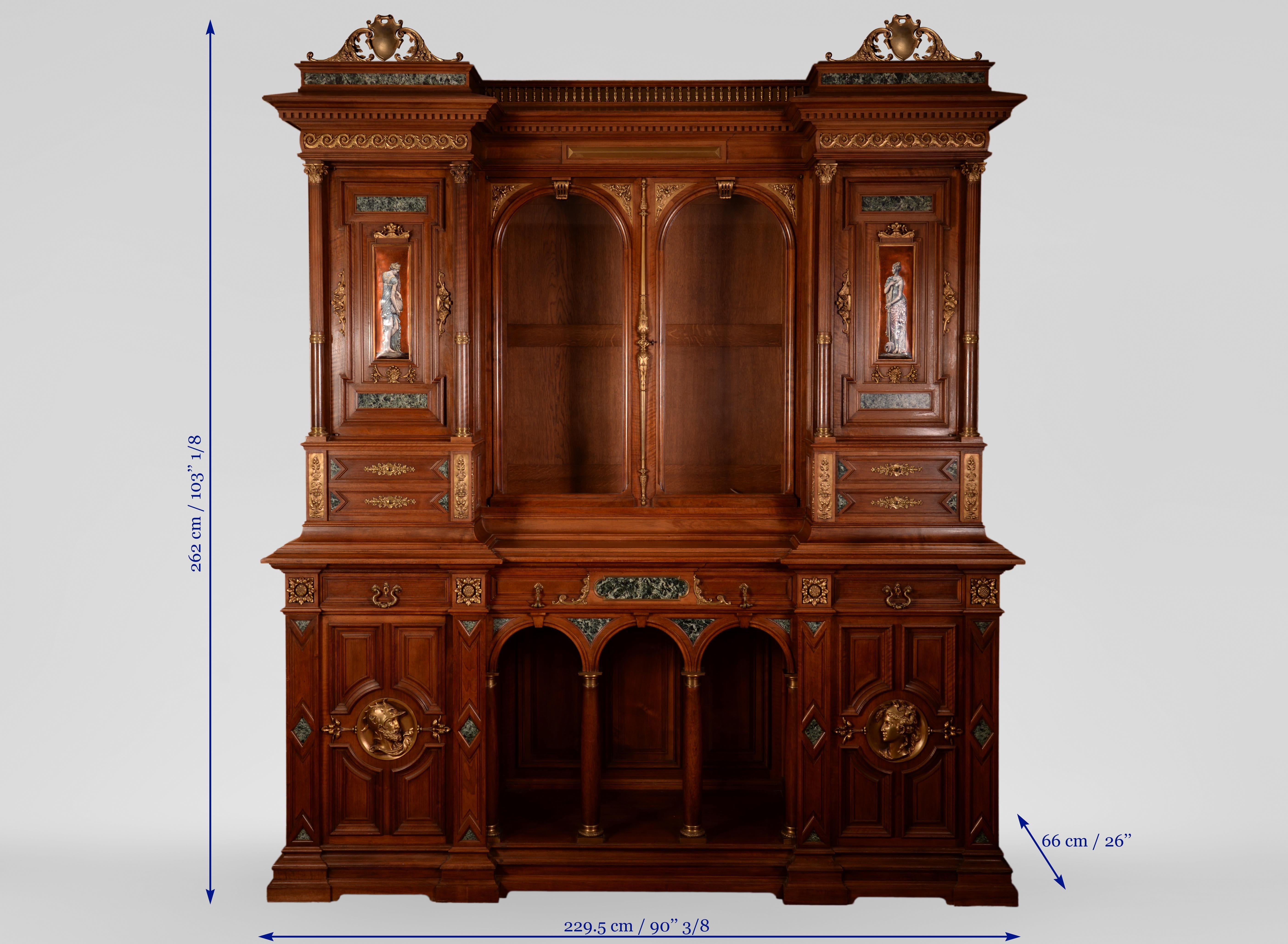 Édouard LIÈVRE, Paul Sormani, Credenza neorinascimentale da cerimonia  e buffet in vendita 8