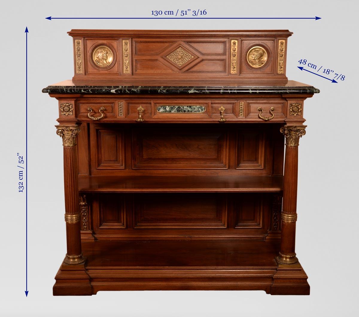 Fine XIX secolo Édouard LIÈVRE, Paul Sormani, Credenza neorinascimentale da cerimonia  e buffet in vendita