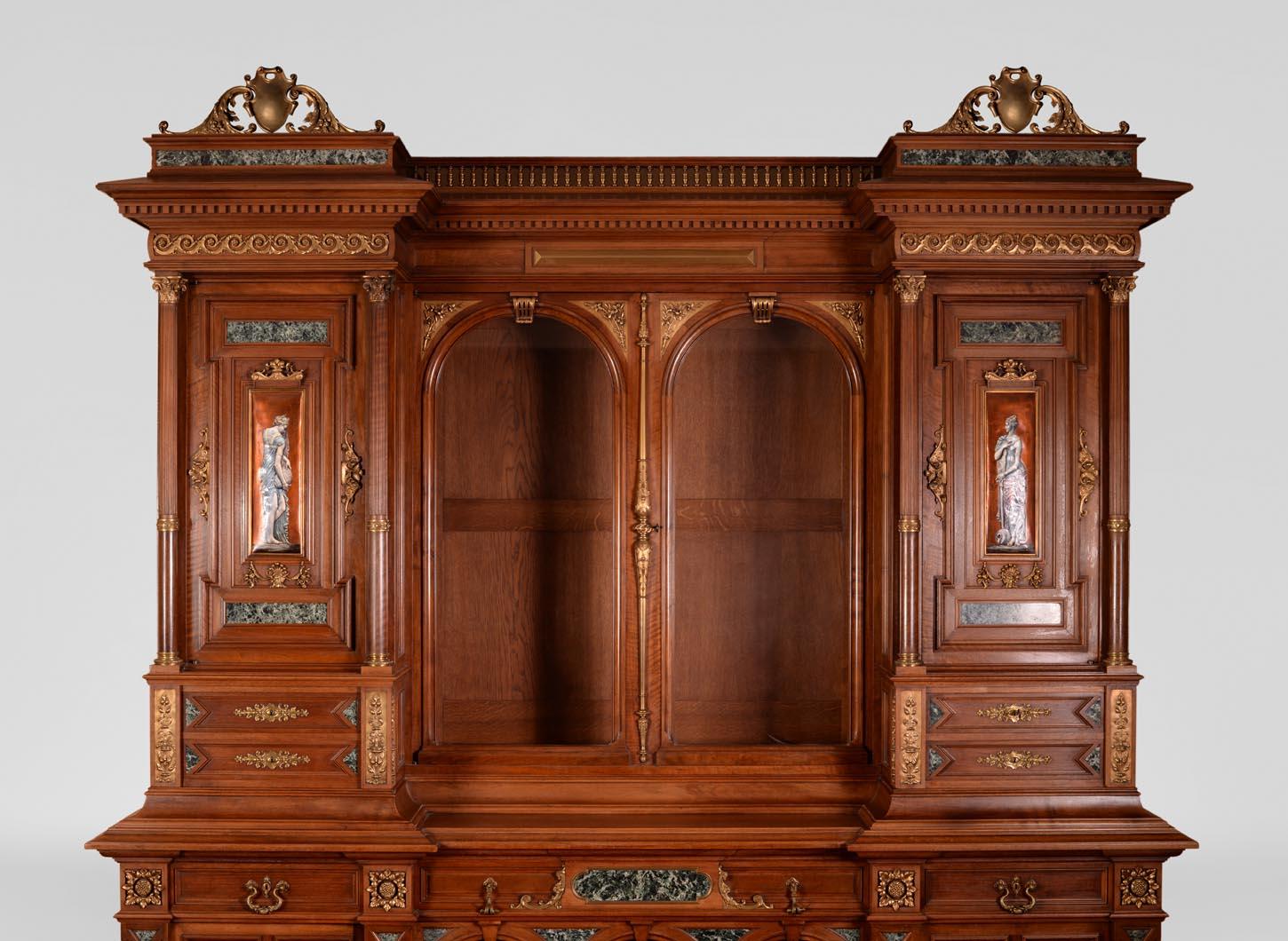 Bronzo Édouard LIÈVRE, Paul Sormani, Credenza neorinascimentale da cerimonia  e buffet in vendita