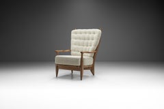 "Edouard" Lounge Chair by Guillerme et Chambron for Votre Maison, France, 1960s