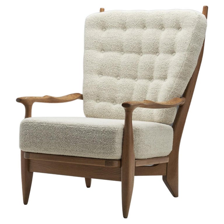 "Edouard" Lounge Chair by Guillerme et Chambron for Votre Maison, France, 1960s For Sale