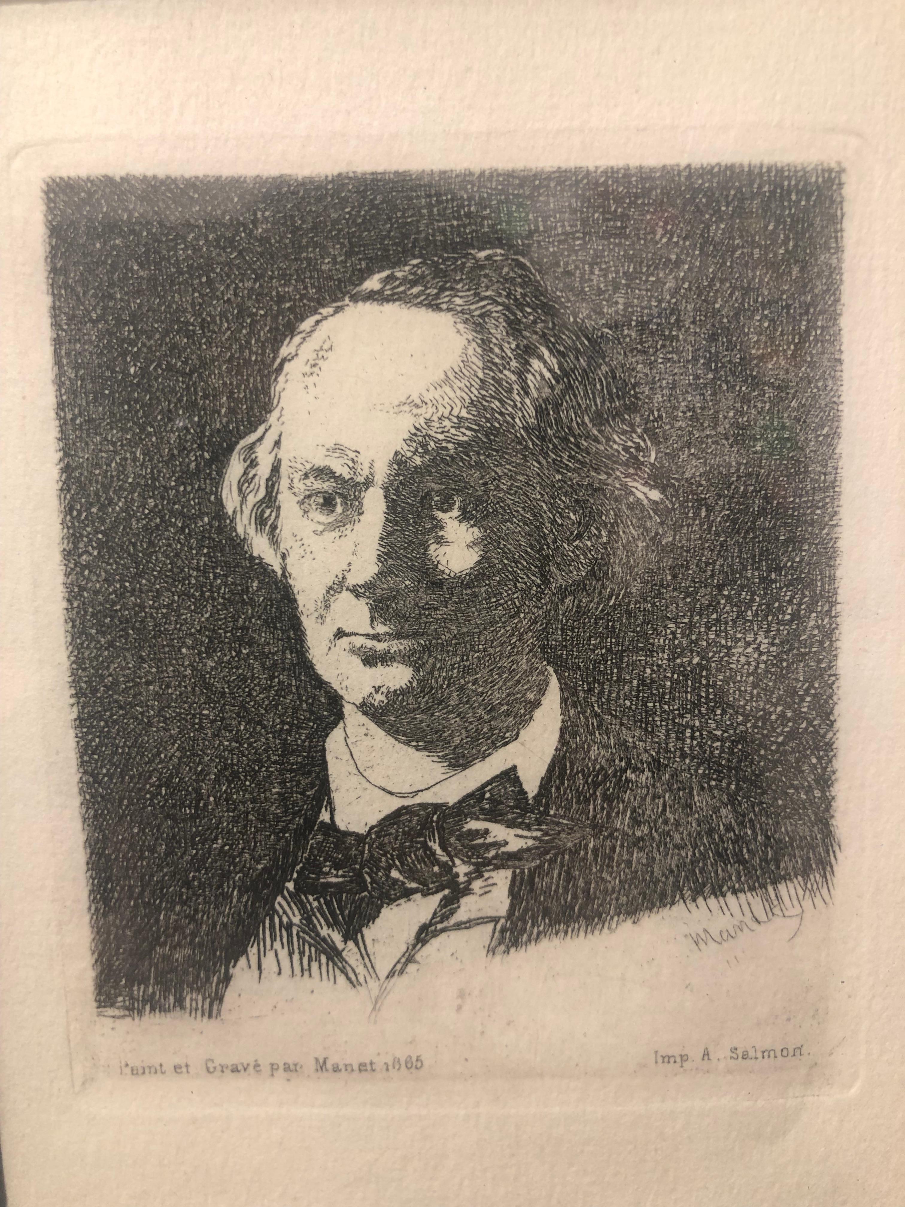 Baudelaire en Face - Modern Print by Edouard Manet