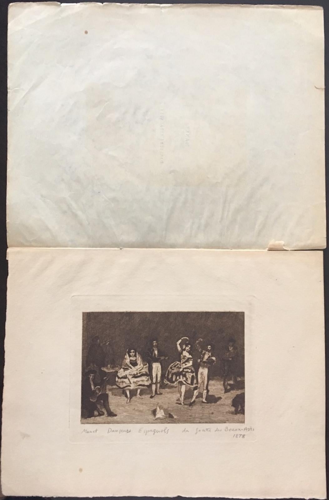 Danseurs Espagnols - Original Etching by Edouard Manet - 1878 1