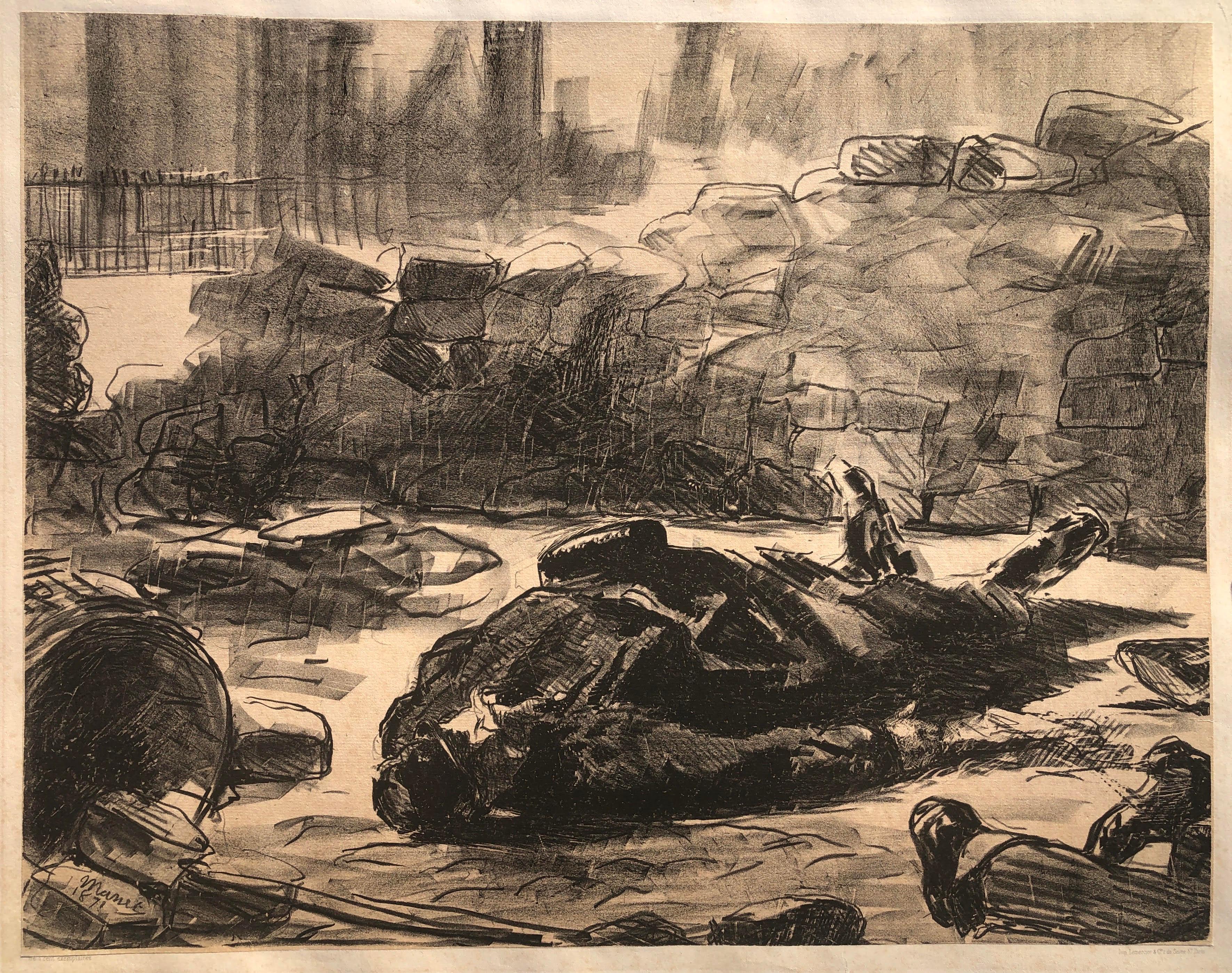Figurative Print de Edouard Manet - GUERRE CIVIL