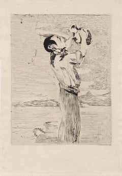 Le Buveur d'Eau (The Water Drinker) - Etching by Edouard Manet - 1870s