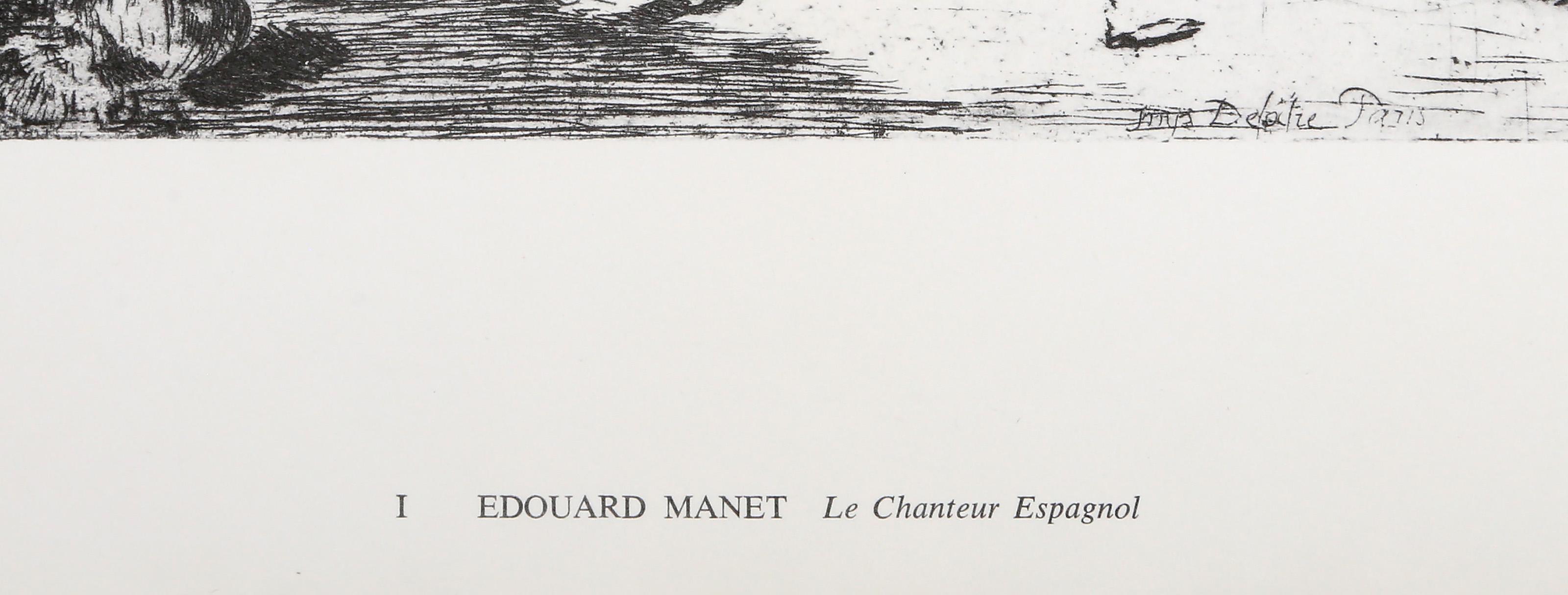 Le Chanteur Espagnol, Moderne Lichtdrucktechnik nach Edouard Manet im Angebot 1