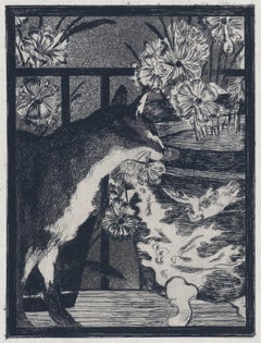 Le Chat et les Fleurs (aus „Les Chats par Champfleury“)