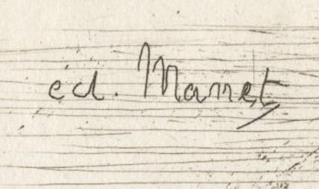 Le Gamin (El Niño)
Aguafuerte sobre papel verjurado, 1862
Firmado en la placa, arriba a la izquierda (ver foto)
Como se publicó en Theodore Duret, L'Histoire d'Edouard Manet et de Son Ouvre, 1902 (La primera de las tres ediciones póstumas, Druet,