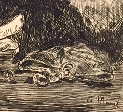Les Gitanos - Original Etching by E. Manet