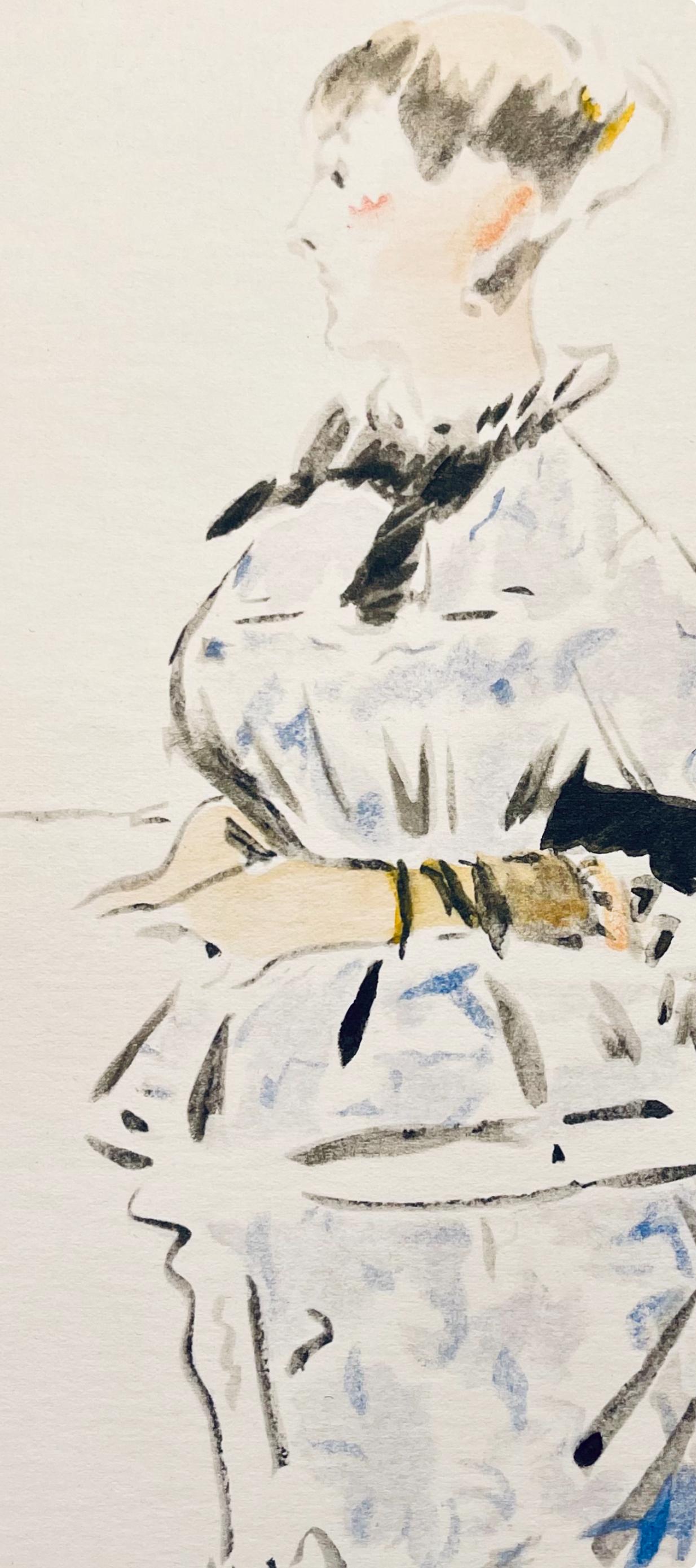 Manet, Composition, Édouard Manet, Letters with Aquarelles (after) - Print by Edouard Manet