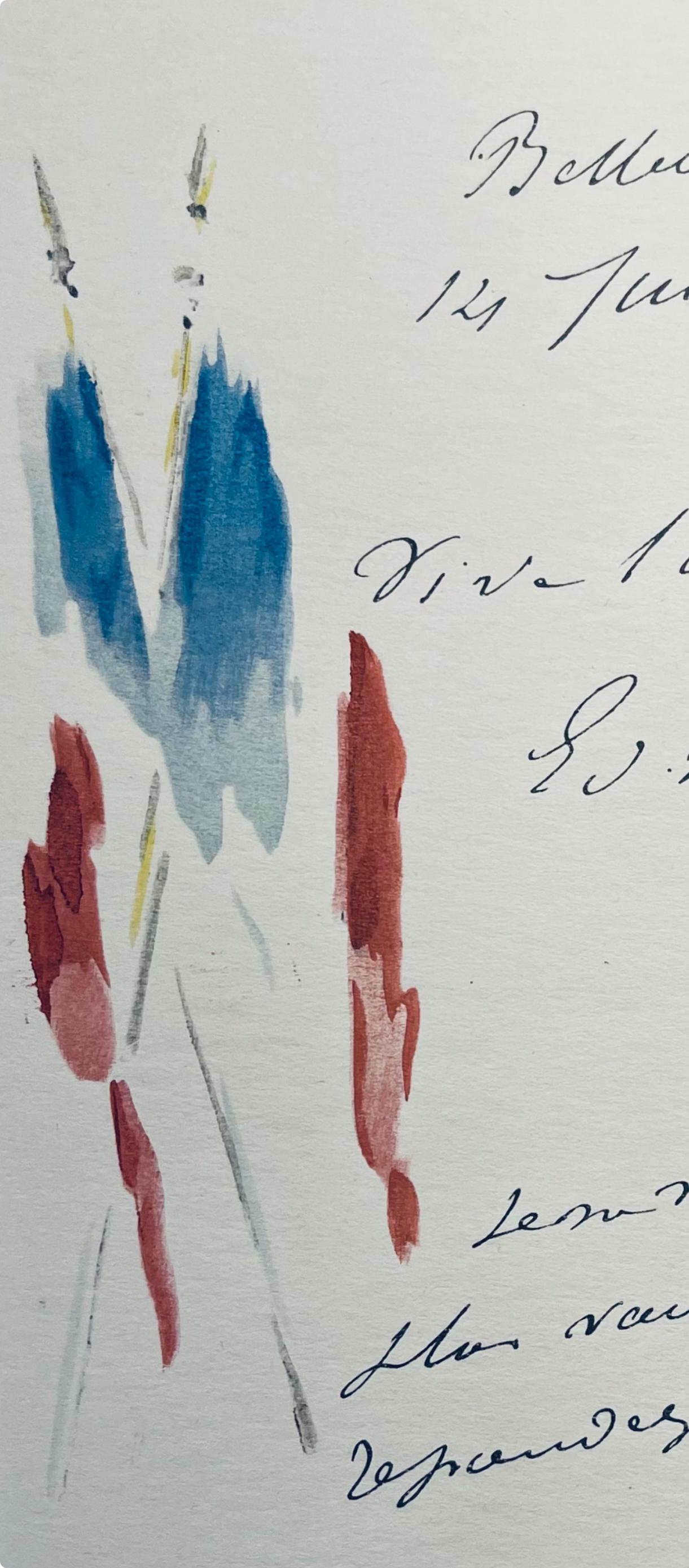 Manet, Composition, Édouard Manet, Letters with Aquarelles (after) - Print by Edouard Manet
